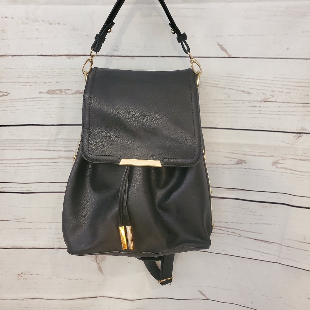 ALDO Backpack in Black and Gold